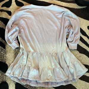 We The Free Lavender Ruffled Sweatshirt